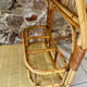 Desserte bar en rotin vintage 2 niveaux