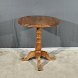 Small Walnut Pedestal Table, Louis Philippe Period – 2nd Part 19th