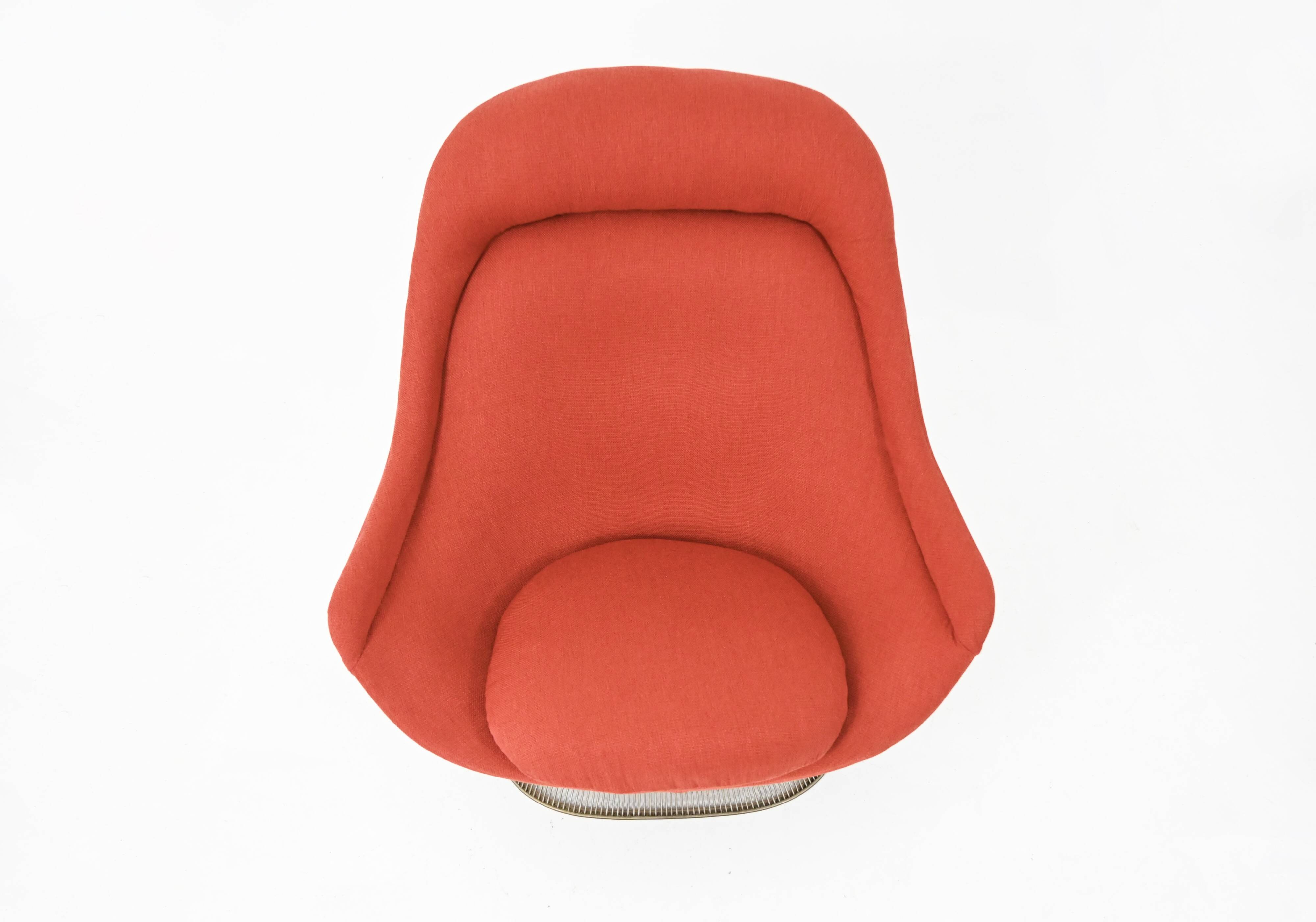 Fauteuil et repose-pieds par Warren Platner pour Knoll International, 1960s