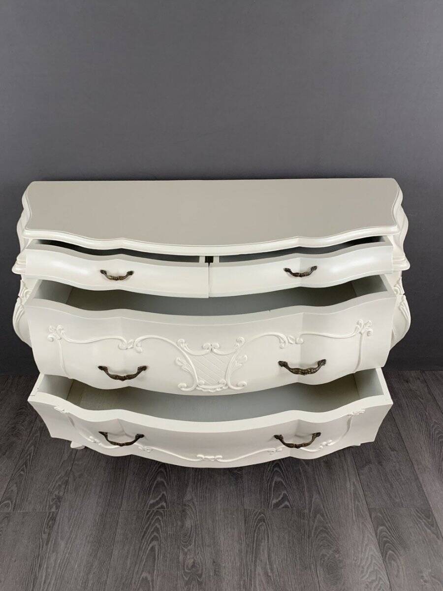 Louis XV Style Bedroom Set, Chest of Drawers and Two Bedside Tables, 20th Century