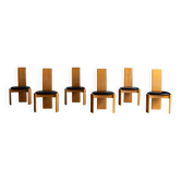 Ensemble de 6 chaises de salle à manger par Mario Marenco
