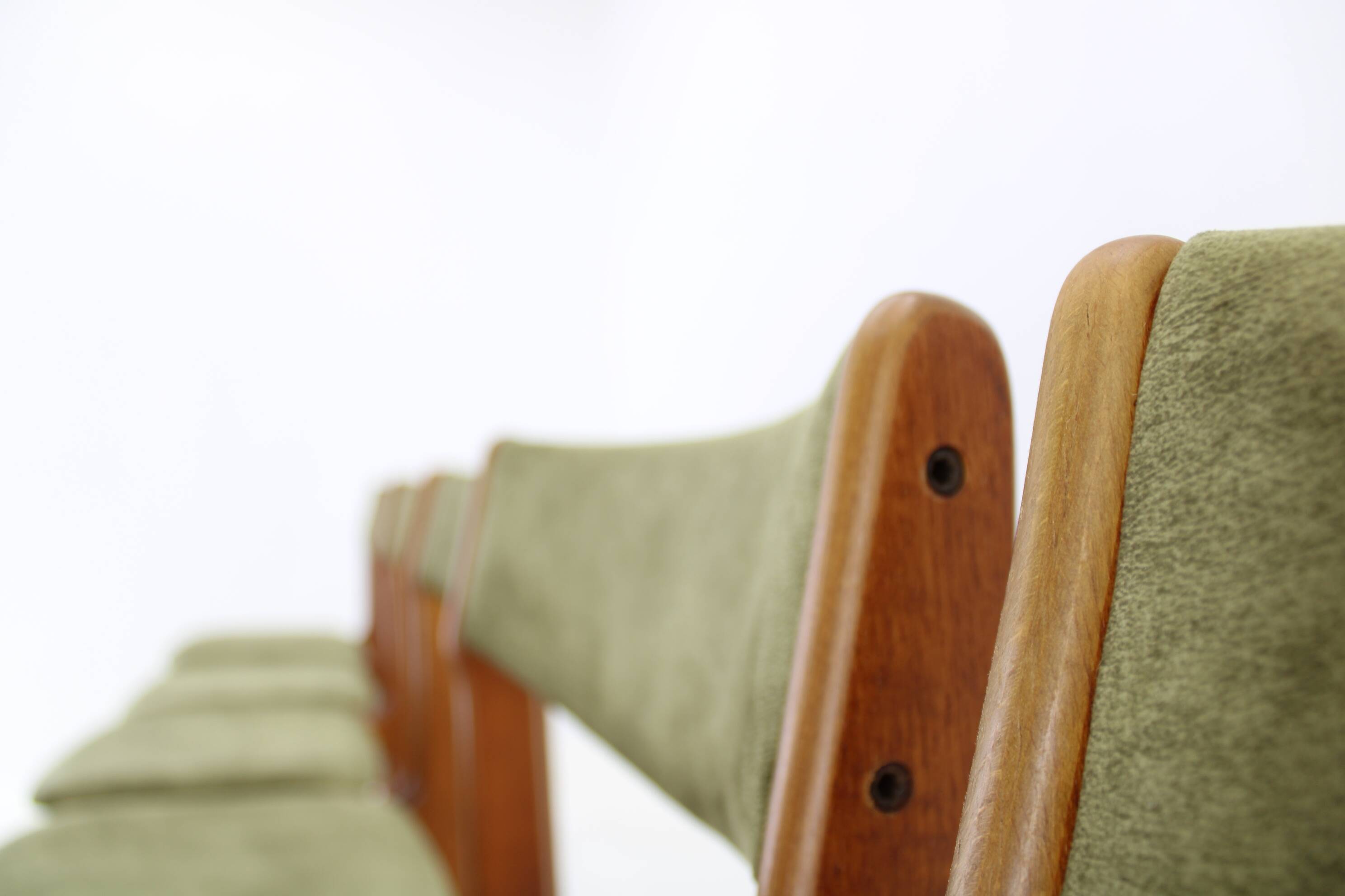 1960s Set of Six Danish Teak Dining Chairs , Restored