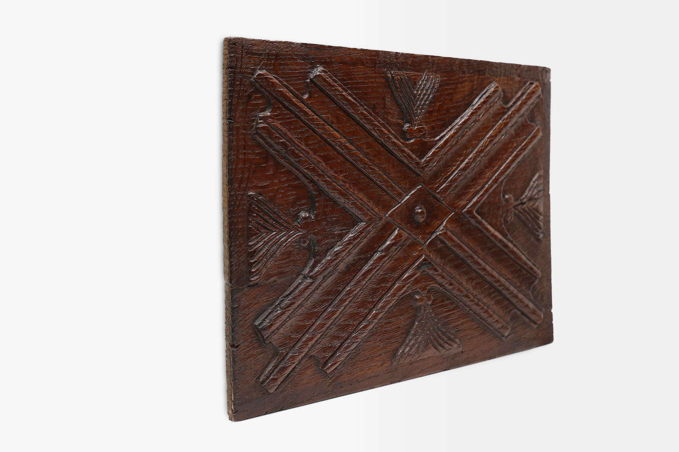 16th Century Gothic Sculpted Oak Panel, Belgium