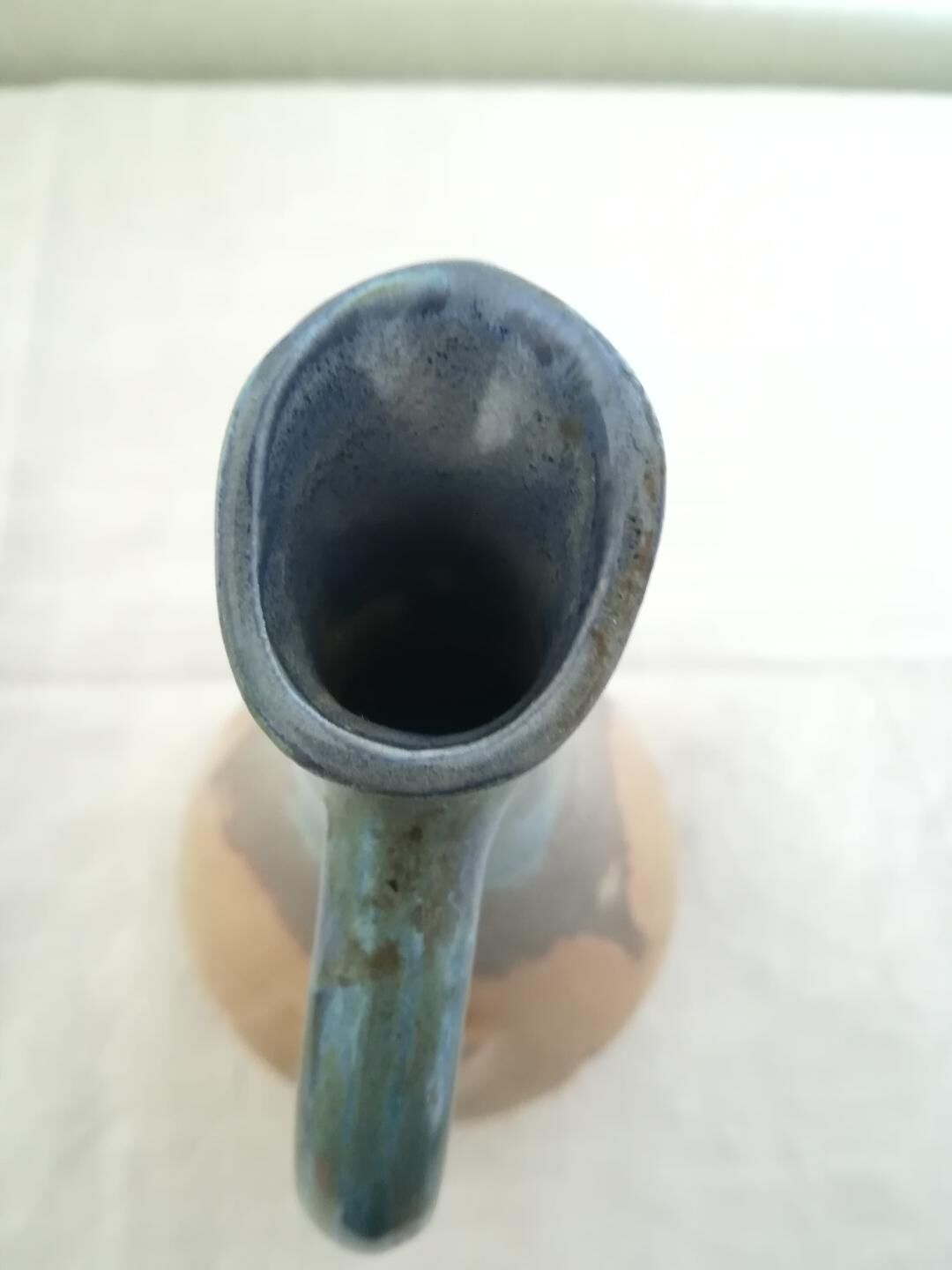 Art Deco flamed sandstone pitcher