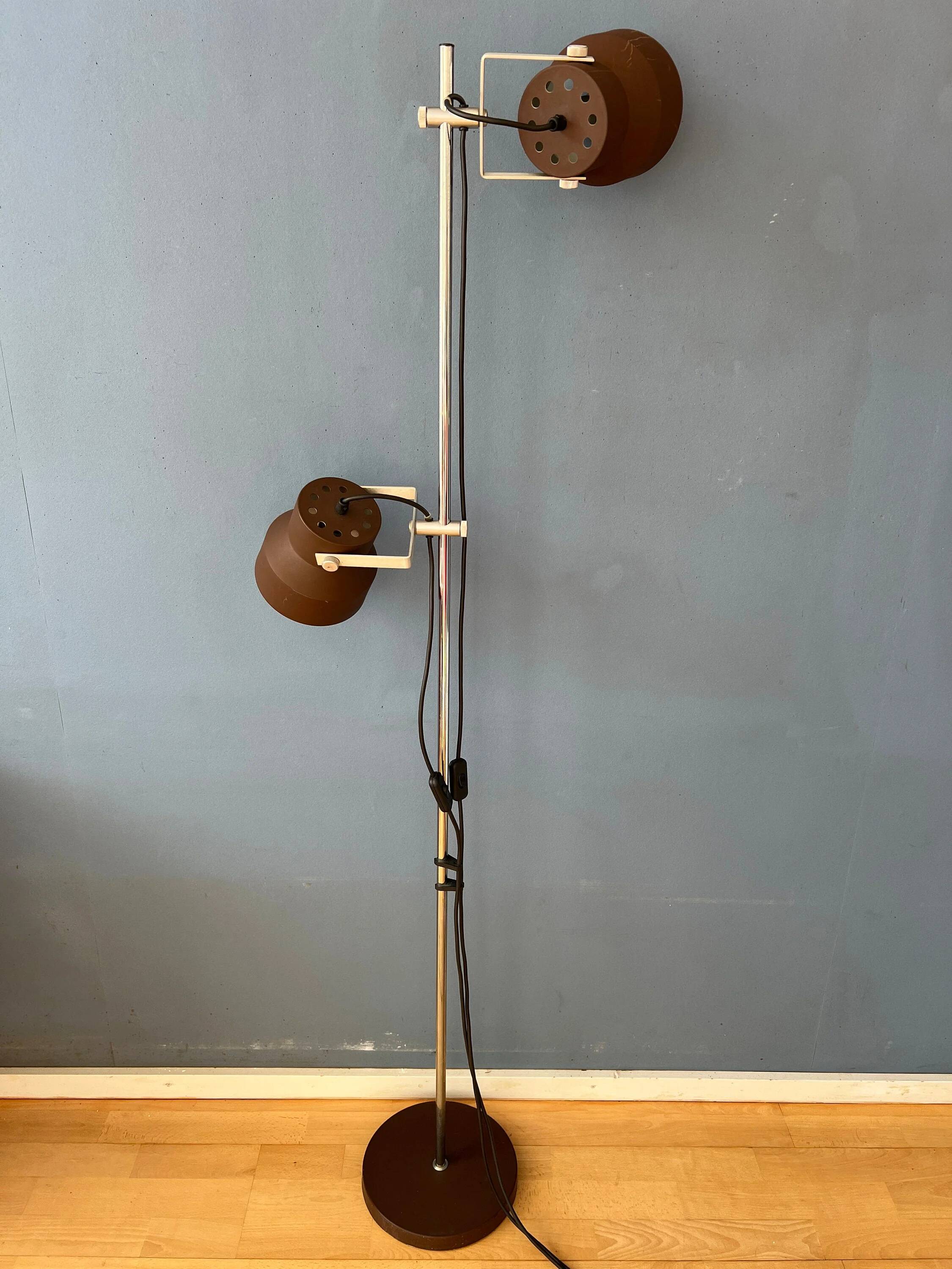 Mid-century Space Age brown Anvia floor lamp