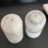 Vintage white marble table server