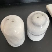 Vintage white marble table server