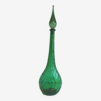 Carafe verte avec bouchon flamme