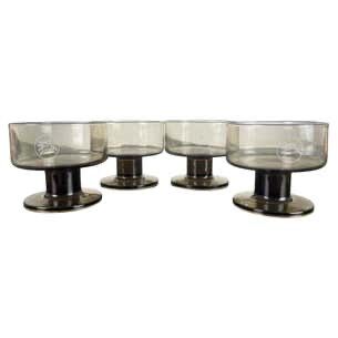 Champagne or dessert coupe bearing the Mobil Pegasus logo, 1970, France