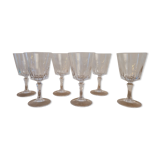 6 crystal stemmed glasses