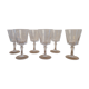 6 crystal stemmed glasses