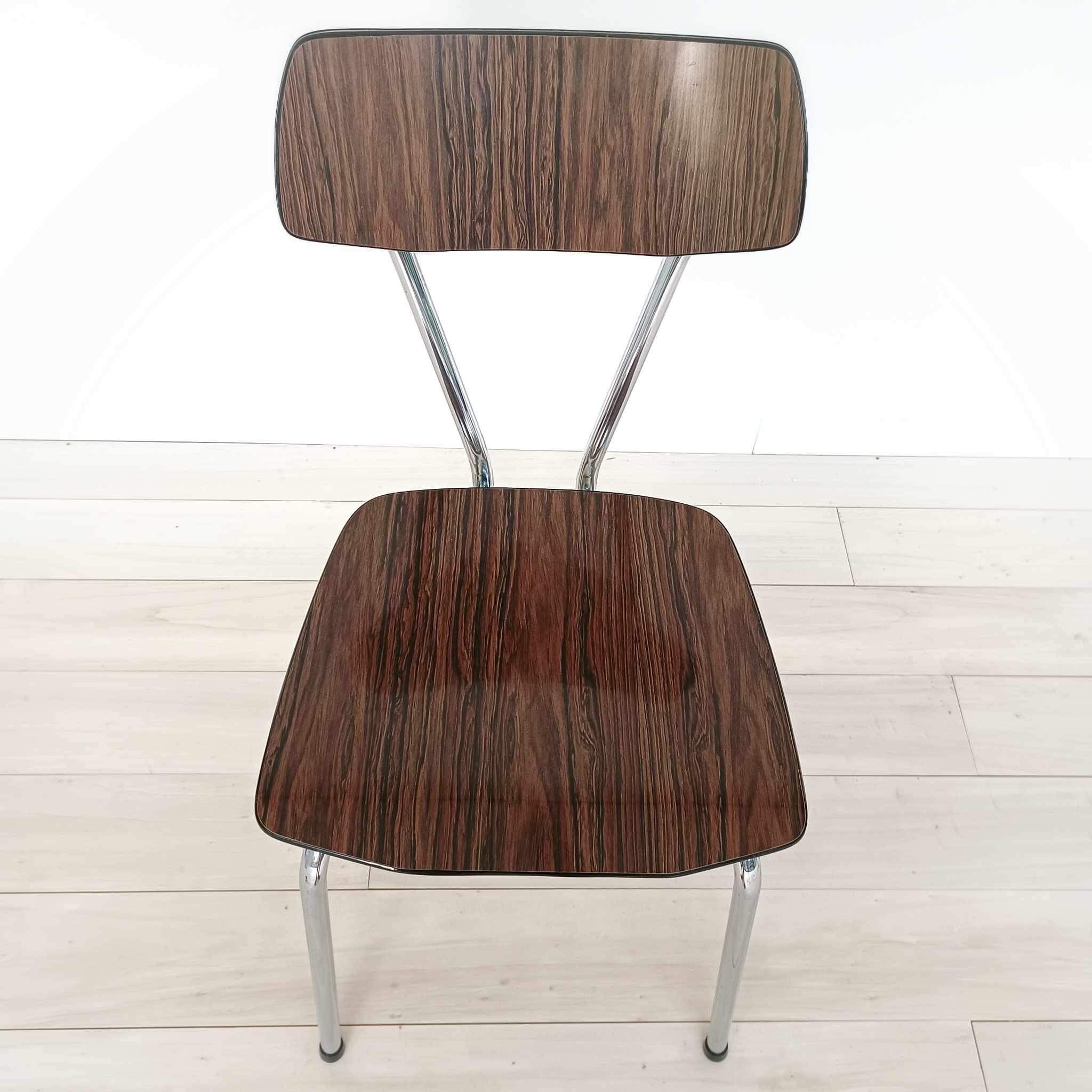 Pair of chairs Formica imitation wood