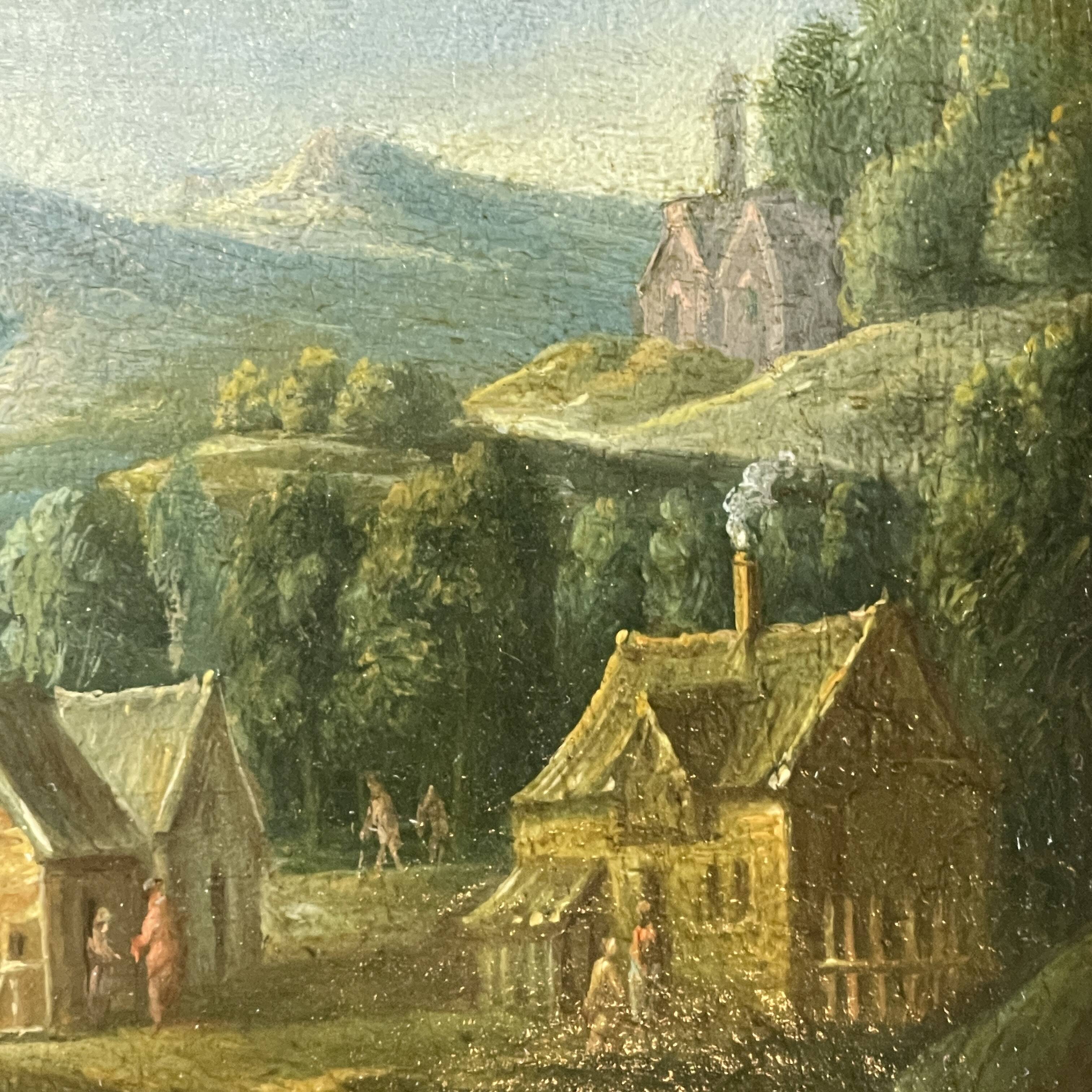 Pair of small paintings, Entourage of Jan Peeter Verdussen, oil on panel, 18th century