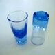 Suite of 8 blue glasses Myosotis