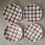 La Redoute x Selency set of 4 brown dessert plates