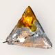 Mazzega Nason Murano orange pyramid lamp 1970 vintage Italy