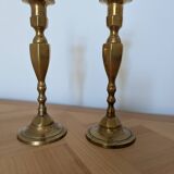 Pair of brass candlesticks