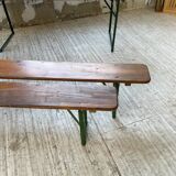 Guinguette table and its 2 benches