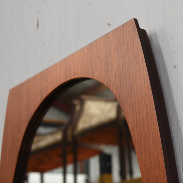 Teak mirror Italy 1950 58x100cm