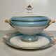 Limoges, soup tureen on stand, porcelain, early 20th century.