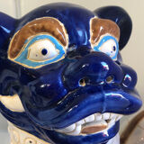 Vintage Chinese food dog ceramic Chinese blue and white dogs foo
