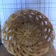 Large vintage woven wicker basket