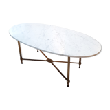 Table basse marbre et laiton années 60