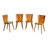 Vintage Swedish Pine Wooden Dining Chairs by Göran Malmvall, 1940s