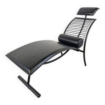 Chaise longue vintage à la manière de René Herbst, 1990