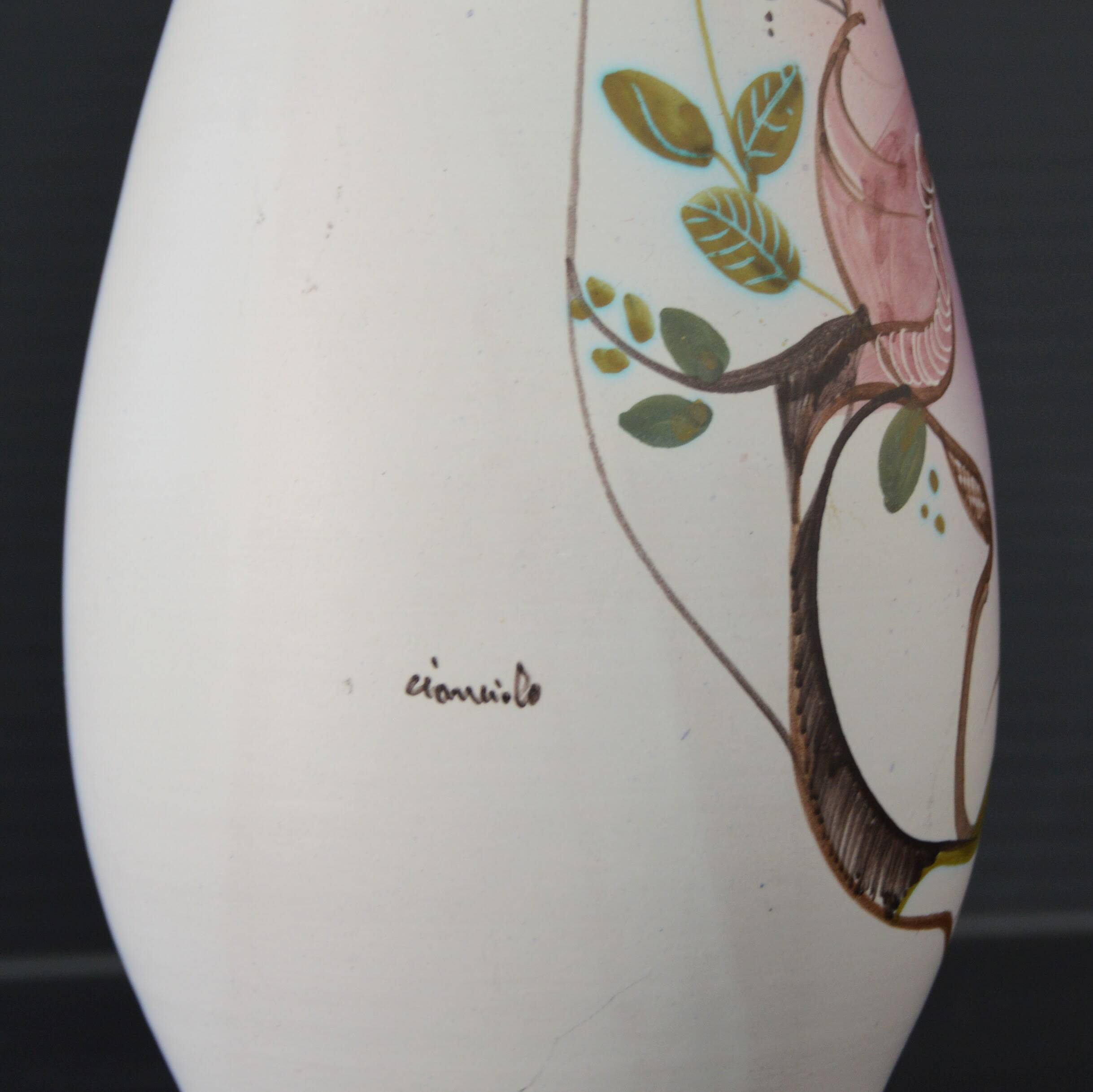 Ceramic vase by Cianciolo Noma, signed 1960