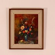 Original Oil on Canvas – “Still Life Vase” – Framed 45 × 54 cm