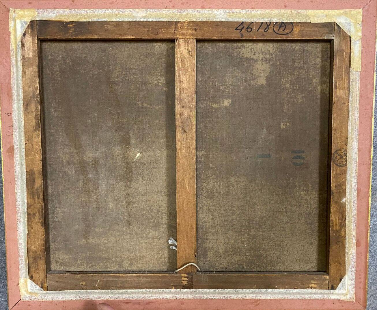 École Française vers 1880 : paysage lacustre animé signé J Durand