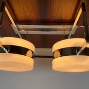 Unique big chrome Bauhaus flushmount / pendant, 1930s