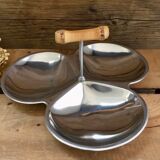 Vintage dish in stainless steel bamboo handle