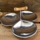 Vintage dish in stainless steel bamboo handle
