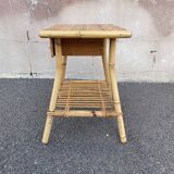 Rattan bedside and bamboo