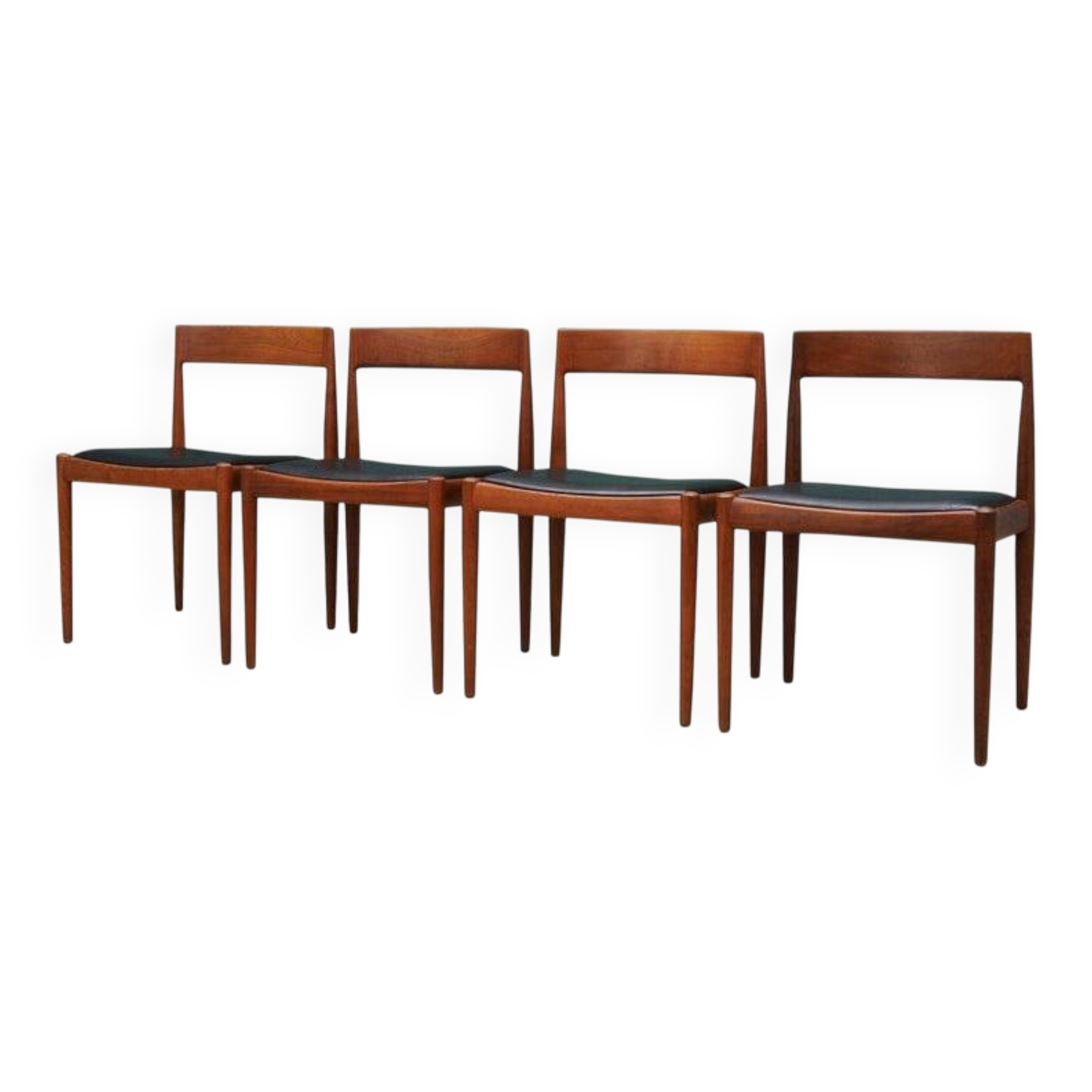 Set of four teak chairs, Danish design, 1970s, designer: Kai Kristiansen, m