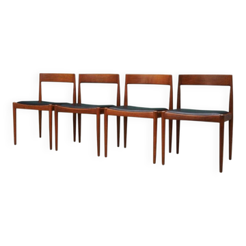 Set of four teak chairs, Danish design, 1970s, designer: Kai Kristiansen, m