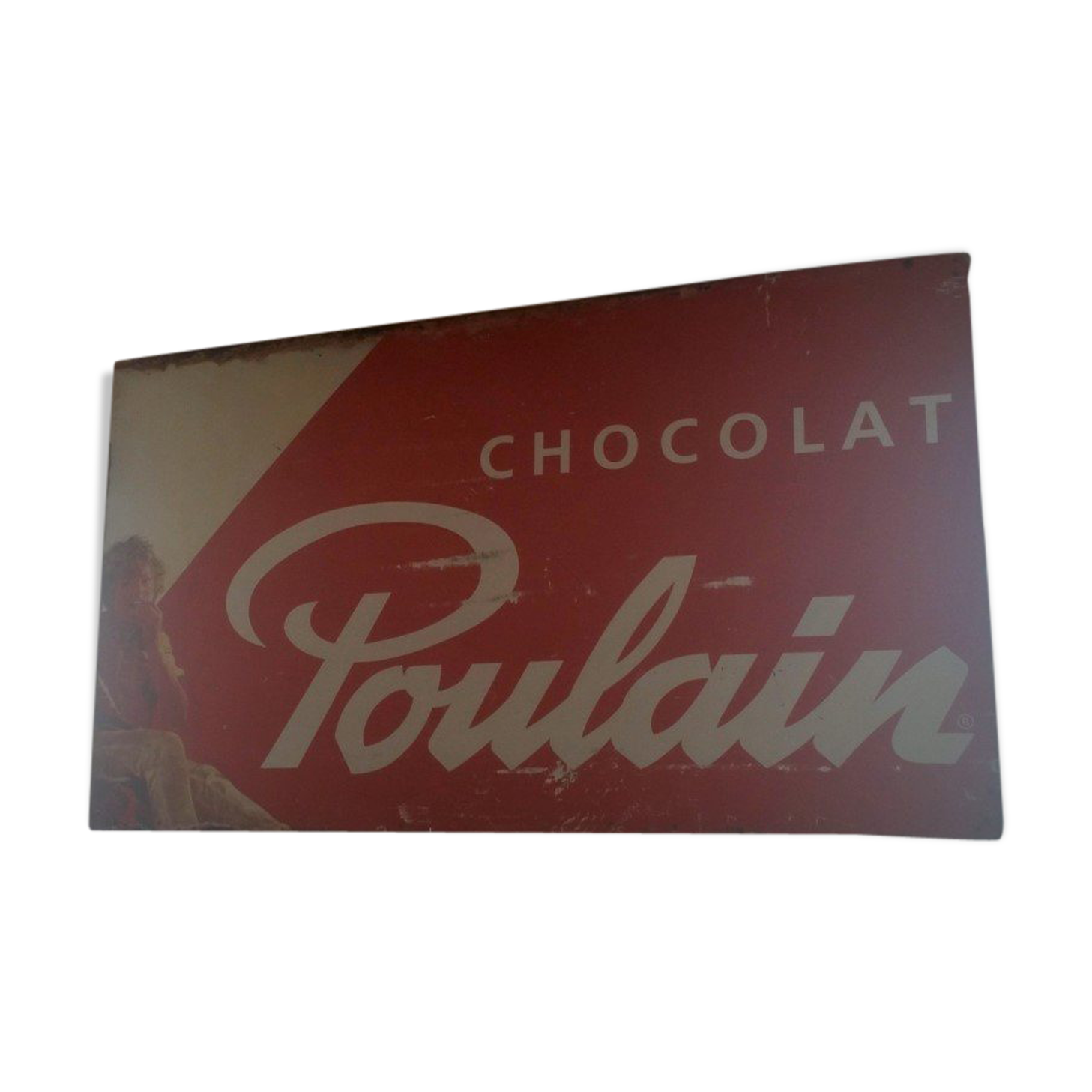 CHOCOLAT SUCHARD LA FILLETTE - Plaque métal 15x21 cm