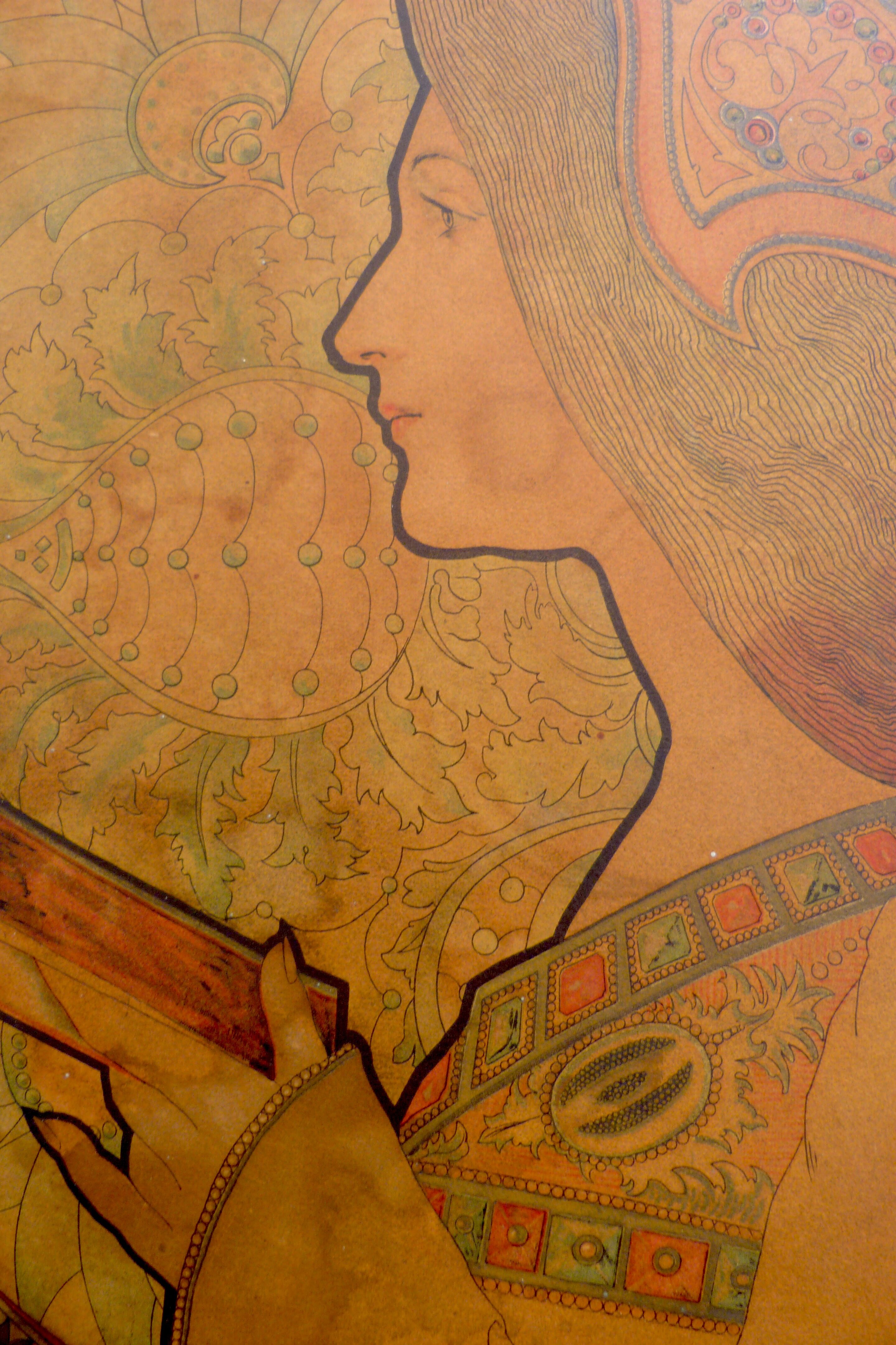 Lithograph by Jane Atche - Woman with a Book