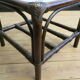 Table d'appoint en rotin avec sa plaque en verre