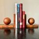 Paire de serre-livre boule en bois