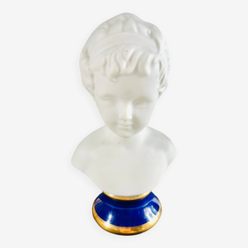 Buste enfant en biscuit, porcelaine de Limoges