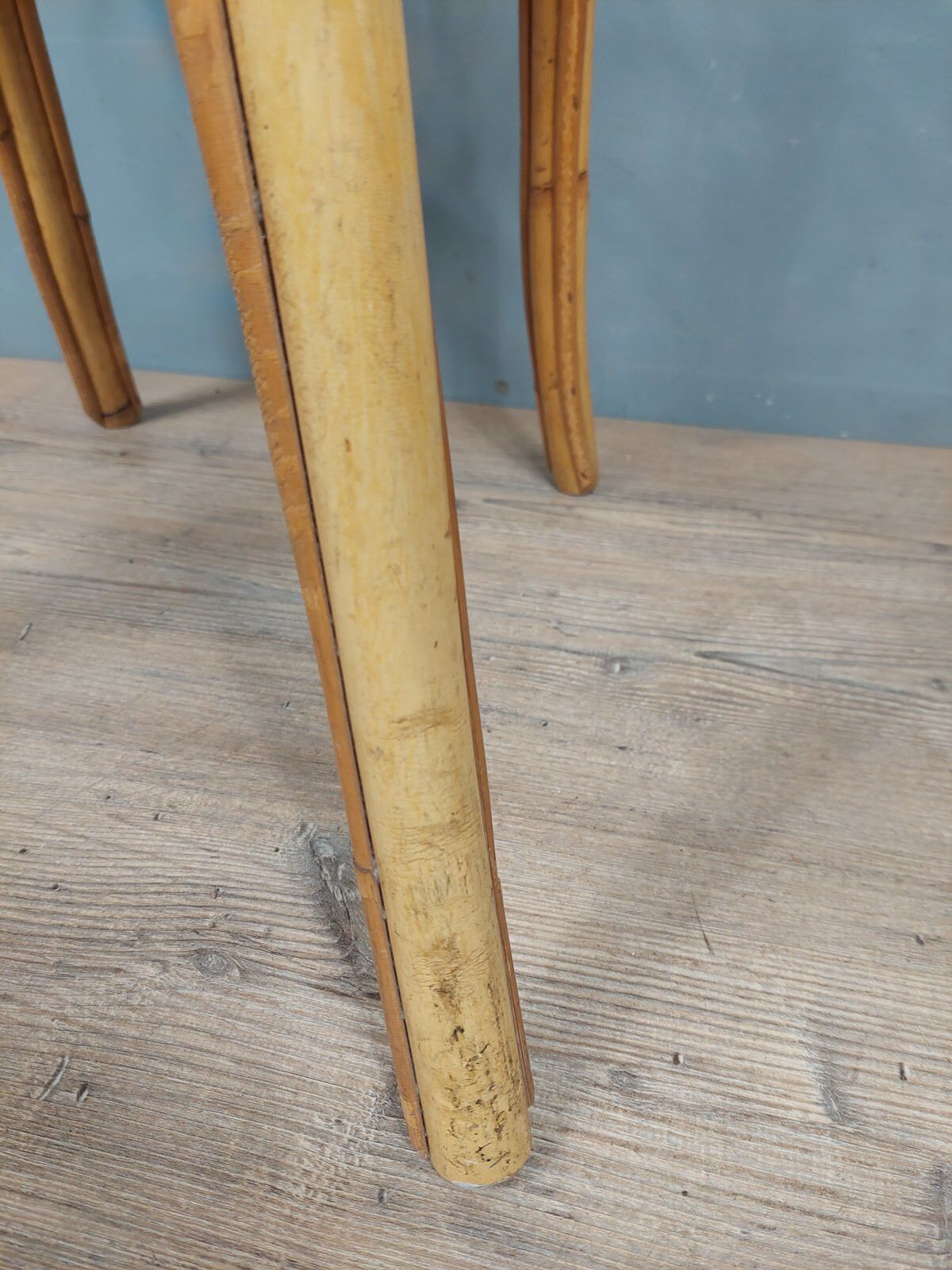 Vintage bamboo and rattan armchair