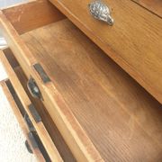 Petite commode Chêne Orme Acajou début XXème