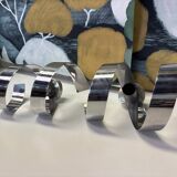 Pair of vintage 70s chrome wall lights