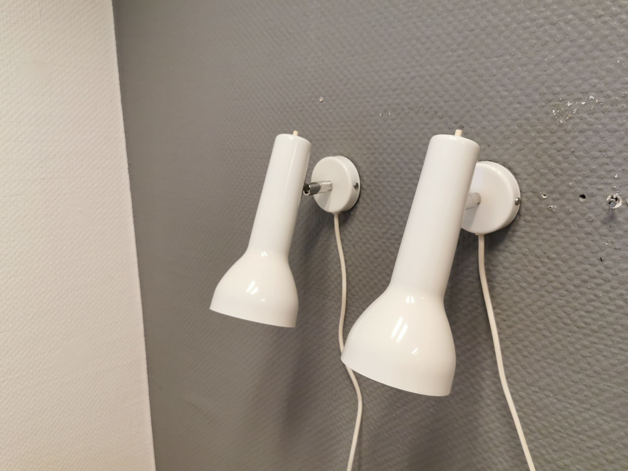 2 wall lamps, Schmidt's lampe design, Denmark early 1980s by Hans Schmidt