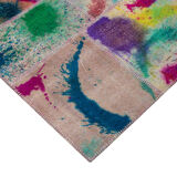 Tapis turc surteint fait à la main 203 cm x 297 cm tapis patchwork multicolore