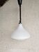 Vintage White Glass Pendant Lamp Ceiling Light Meblo Style Yugoslavia made
