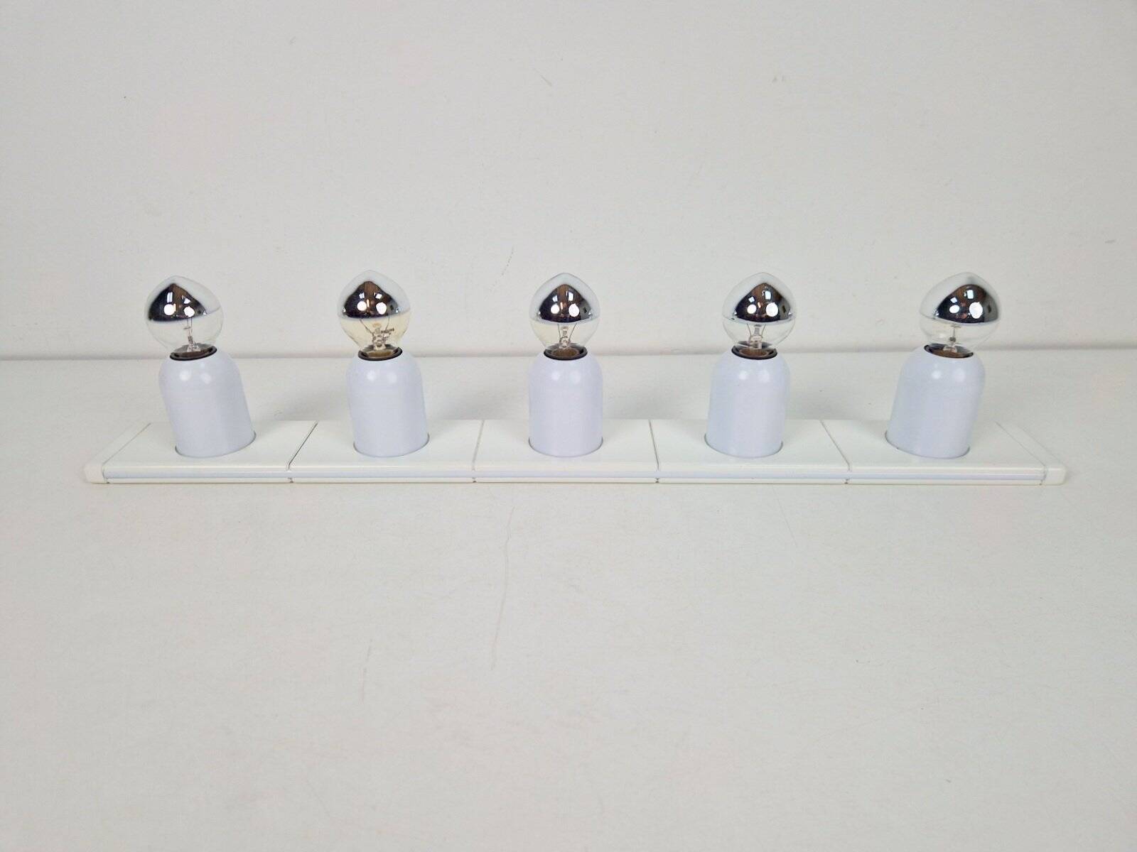 Vintage Space Age Domino Wall Lamp in White from Targetti Sarkey, 1970s